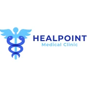 Healpoint Medical Clinic official logo by Delphi Healthcare Solutions. Features a modern medical caduceus icon in shades of blue.